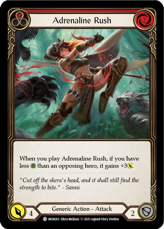 Image for Adrenaline Rush (Red) (Monarch) (MON263) - Flesh and Blood TCG