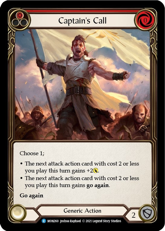 Image for Captain's Call (Red) (Monarch) (MON260) - Flesh and Blood TCG