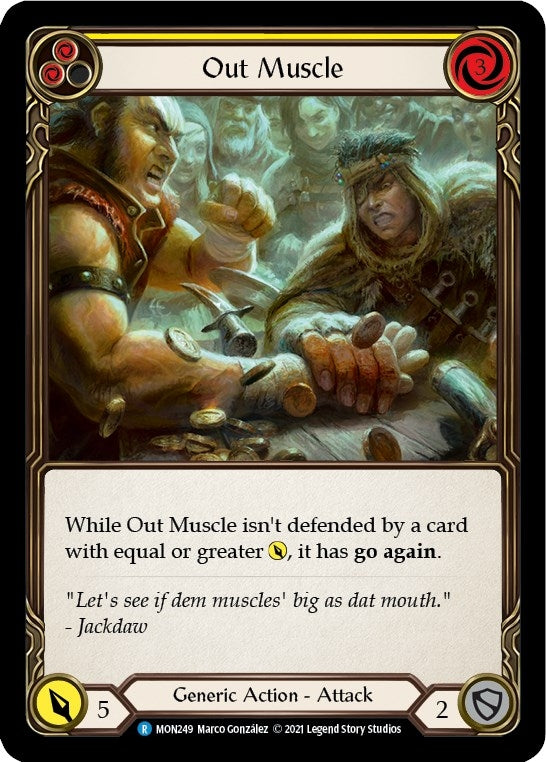 Image for Out Muscle (Yellow) (Monarch) (MON249) - Flesh and Blood TCG