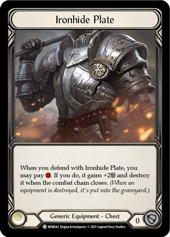 Image for Ironhide Plate (Monarch) (MON242) - Flesh and Blood TCG