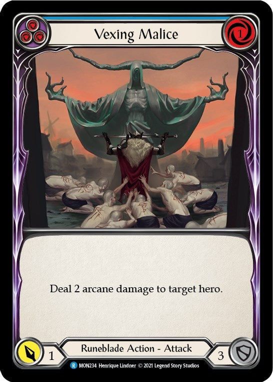 Image for Vexing Malice (Blue) (Monarch) (MON234) - Flesh and Blood TCG