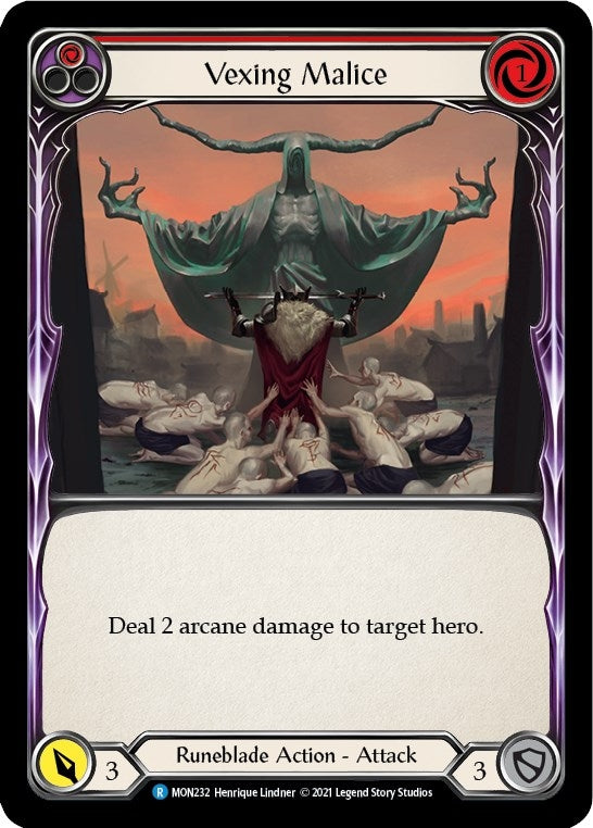 Image for Vexing Malice (Red) (Monarch) (MON232) - Flesh and Blood TCG
