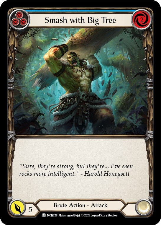 Image for Smash with Big Tree (Blue) (Monarch) (MON228) - Flesh and Blood TCG