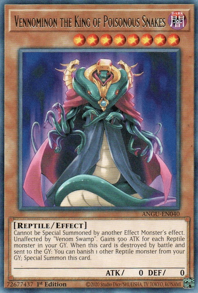 Image for Vennominon the King of Poisonous Snakes (Ancient Guardians) (ANGU-EN040) - YuGiOh