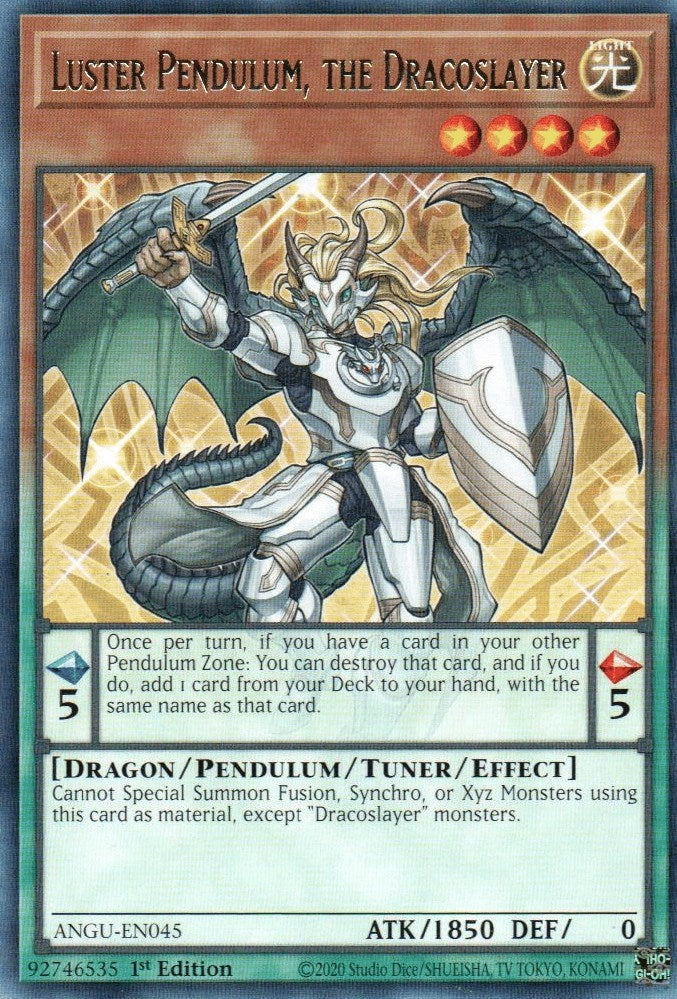 Image for Luster Pendulum, the Dracoslayer (Ancient Guardians) (ANGU-EN045) - YuGiOh