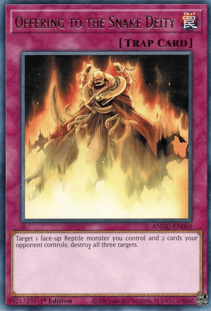 Image for Offering to the Snake Deity (Ancient Guardians) (ANGU-EN060) - YuGiOh