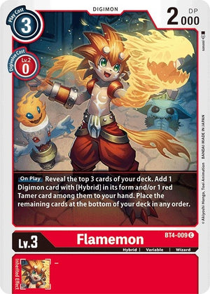 Image for Flamemon (BT4-009 C) [Great Legend]