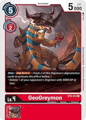 Image for GeoGreymon (BT4-012 C) [Great Legend]