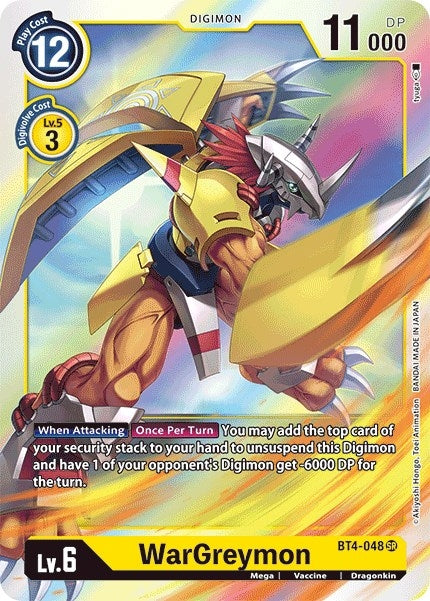 Image for WarGreymon (BT4-048 SR) [Great Legend]