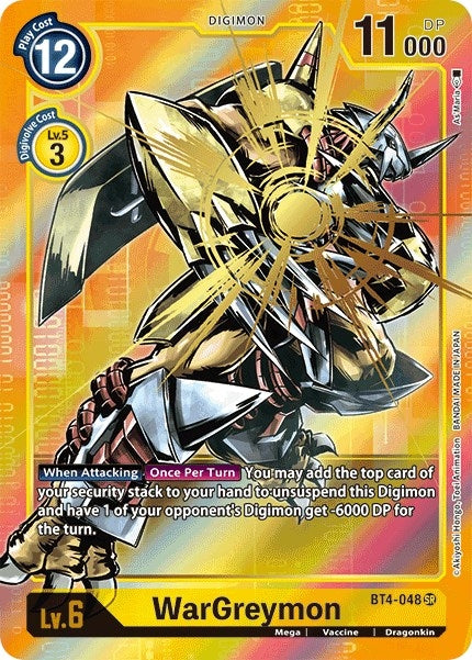 Image for WarGreymon (Alternate Art) (BT4-048 SR) [Great Legend]