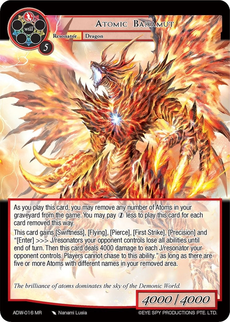 Image for Atomic Bahamut (Assault into the Demonic World) (ADW-016) - Force of Will