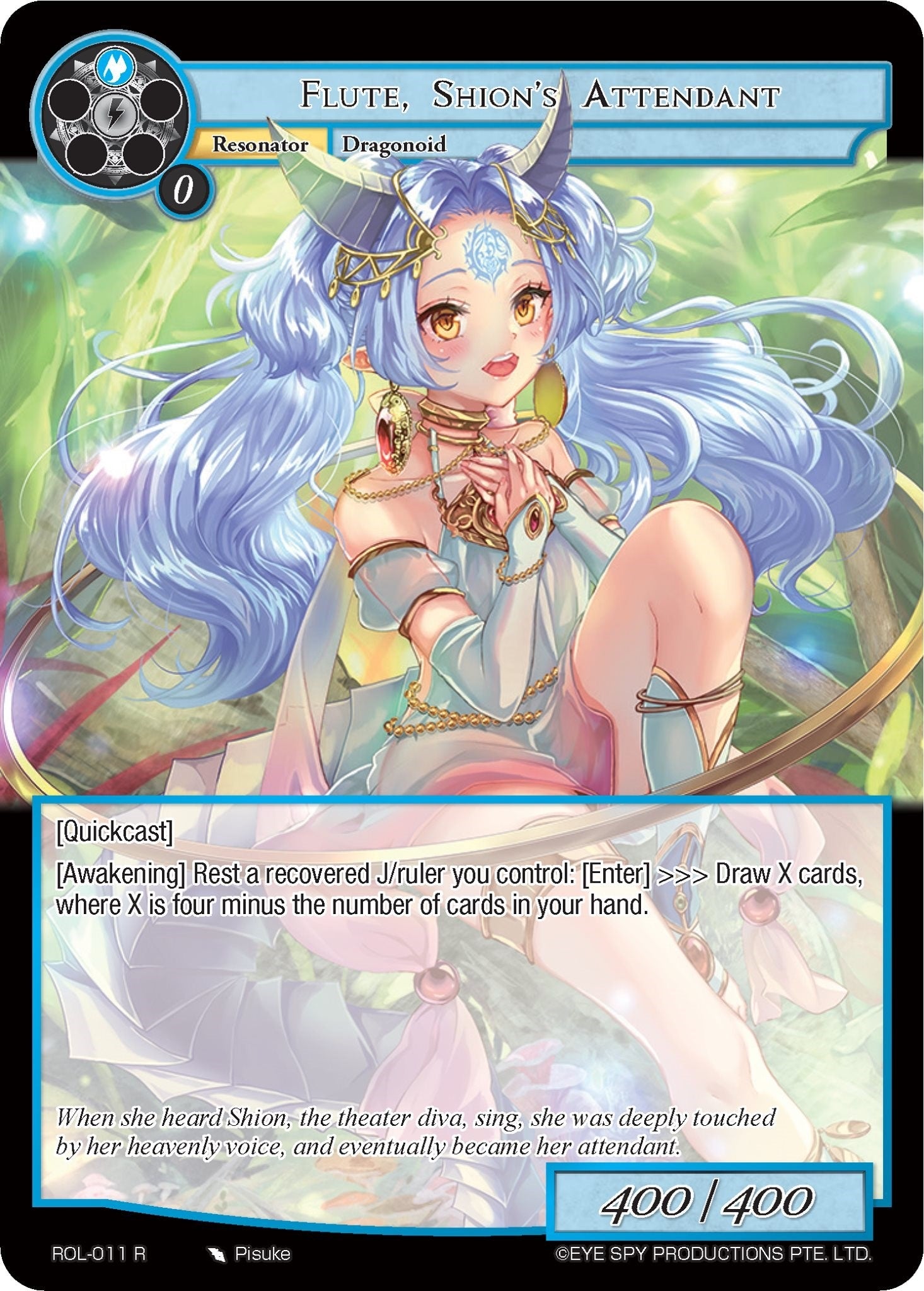Image for Flute, Shion's Attendant (Rebirth of Legend) (ROL-011) - Force of Will