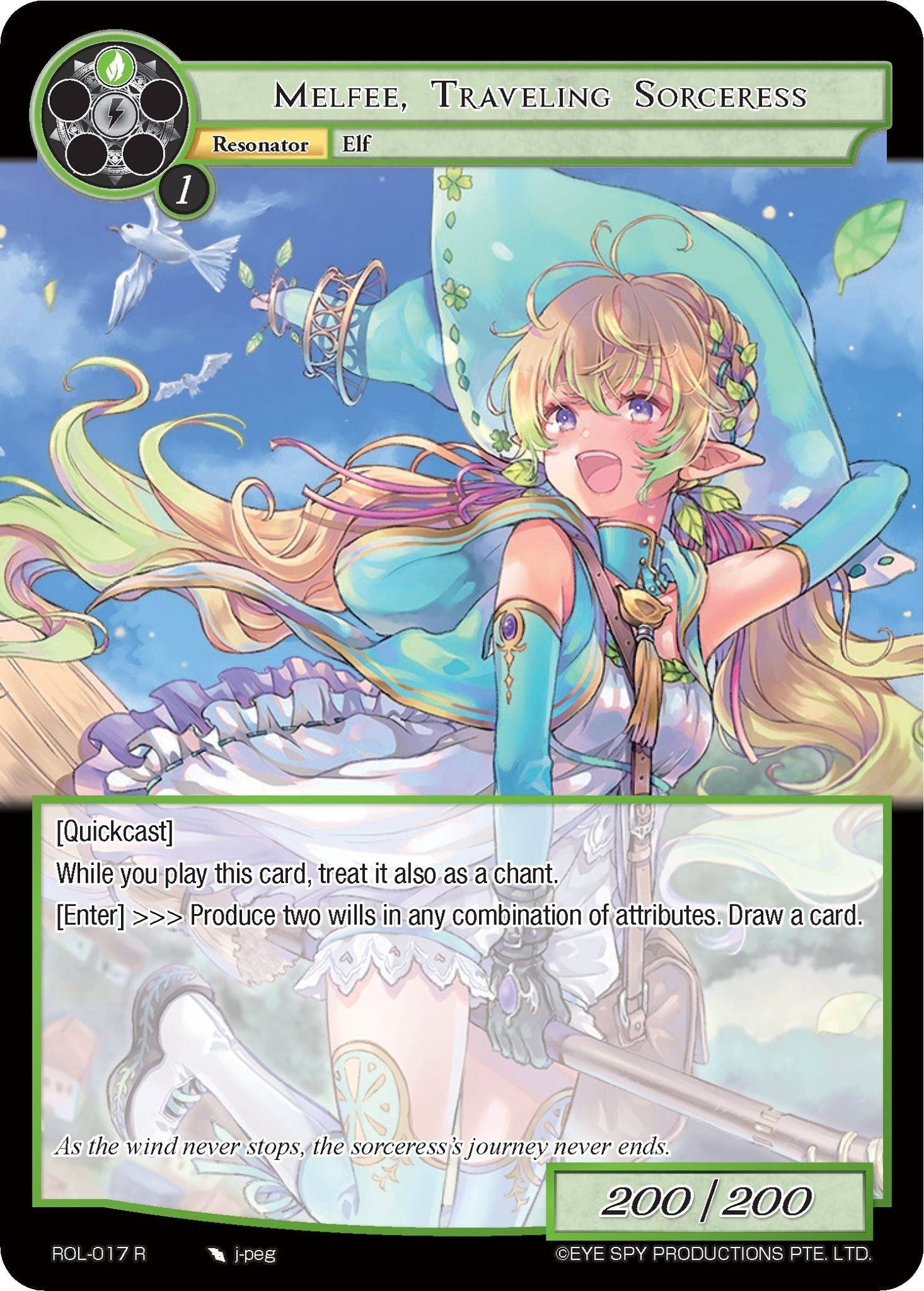 Image for Melfee, Traveling Sorceress (Rebirth of Legend) (ROL-017) - Force of Will
