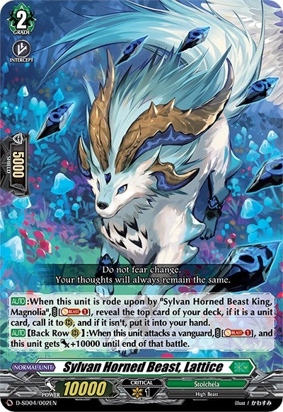Image for Sylvan Horned Beast, Lattice (D-SD04: Megumi Okura -Sylvan King-) (D-SD04/002EN) - Cardfight Vanguard
