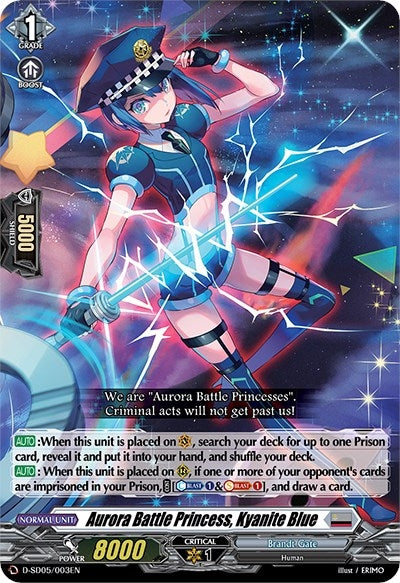 Image for Aurora Battle Princess, Kyanite Blue (D-SD05: Tomari Seto -Aurora Valkyrie-) (D-SD05/003EN) - Cardfight Vanguard