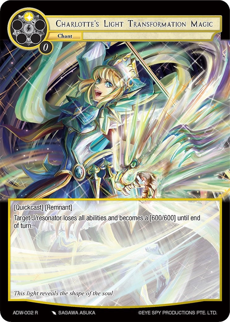 Image for Charlotte's Light Transformation Magic (Assault into the Demonic World) (ADW-002) - Force of Will