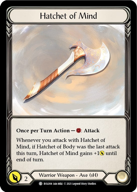Image for Hatchet of Mind (Blitz Deck: Monarch - Boltyn) (BOL004) - Flesh and Blood TCG