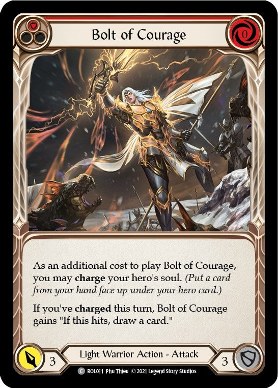 Image for Bolt of Courage (Red) (Blitz Deck: Monarch - Boltyn) (BOL011) - Flesh and Blood TCG