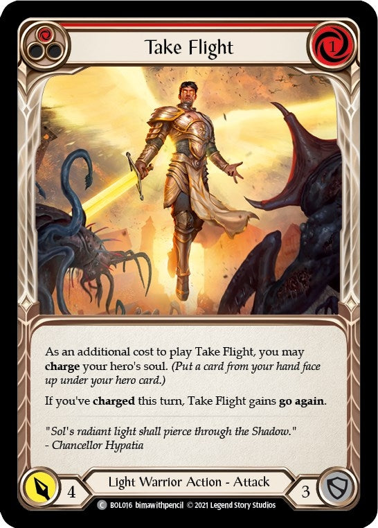 Image for Take Flight (Red) (Blitz Deck: Monarch - Boltyn) (BOL016) - Flesh and Blood TCG