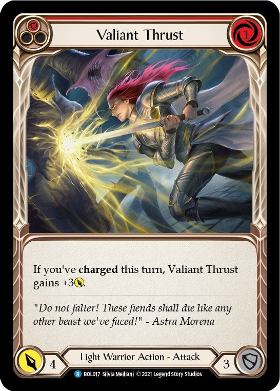 Image for Valiant Thrust (Blitz Deck: Monarch - Boltyn) (BOL017) - Flesh and Blood TCG
