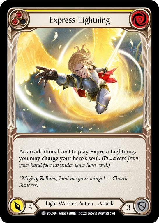 Image for Express Lightning (Yellow) (Blitz Deck: Monarch - Boltyn) (BOL020) - Flesh and Blood TCG