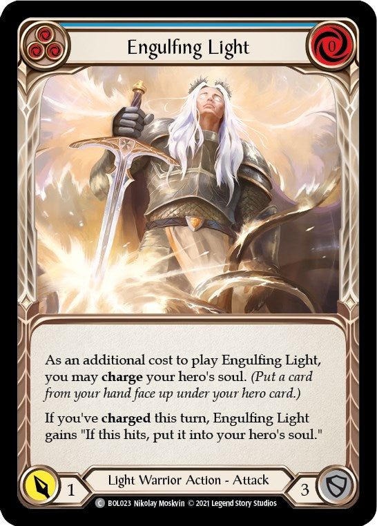Image for Engulfing Light (Blue) (Blitz Deck: Monarch - Boltyn) (BOL023) - Flesh and Blood TCG