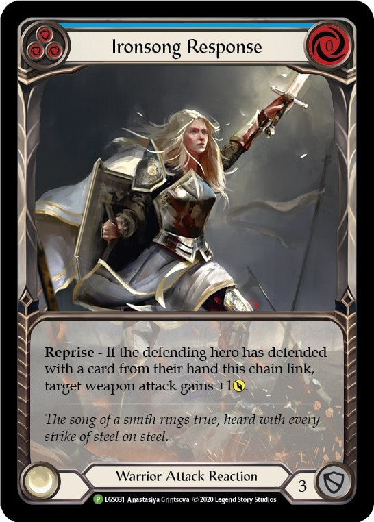 Image for Ironsong Response (Blue) - LGS031 (Flesh and Blood: Promo Cards) (LGS031) - Flesh and Blood TCG