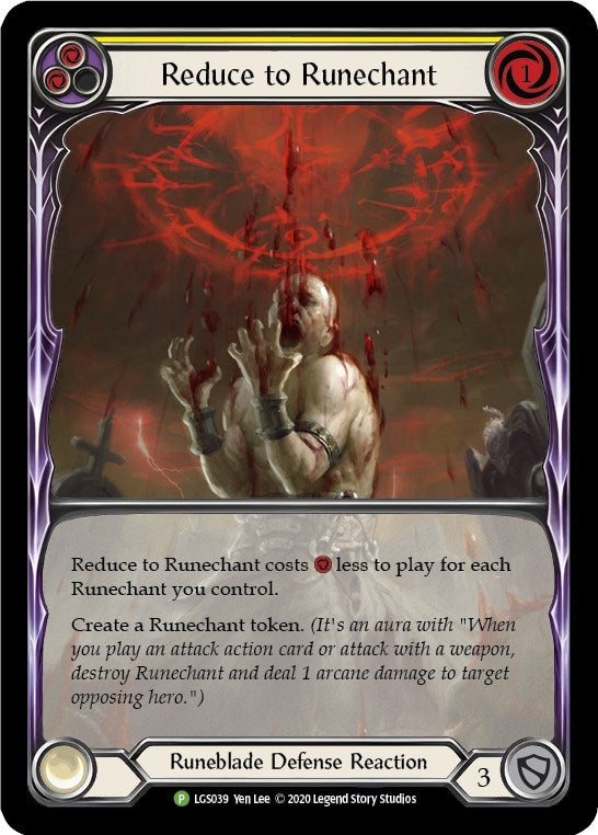 Image for Reduce to Runechant (Yellow) - LGS039 (Flesh and Blood: Promo Cards) (LGS039) - Flesh and Blood TCG