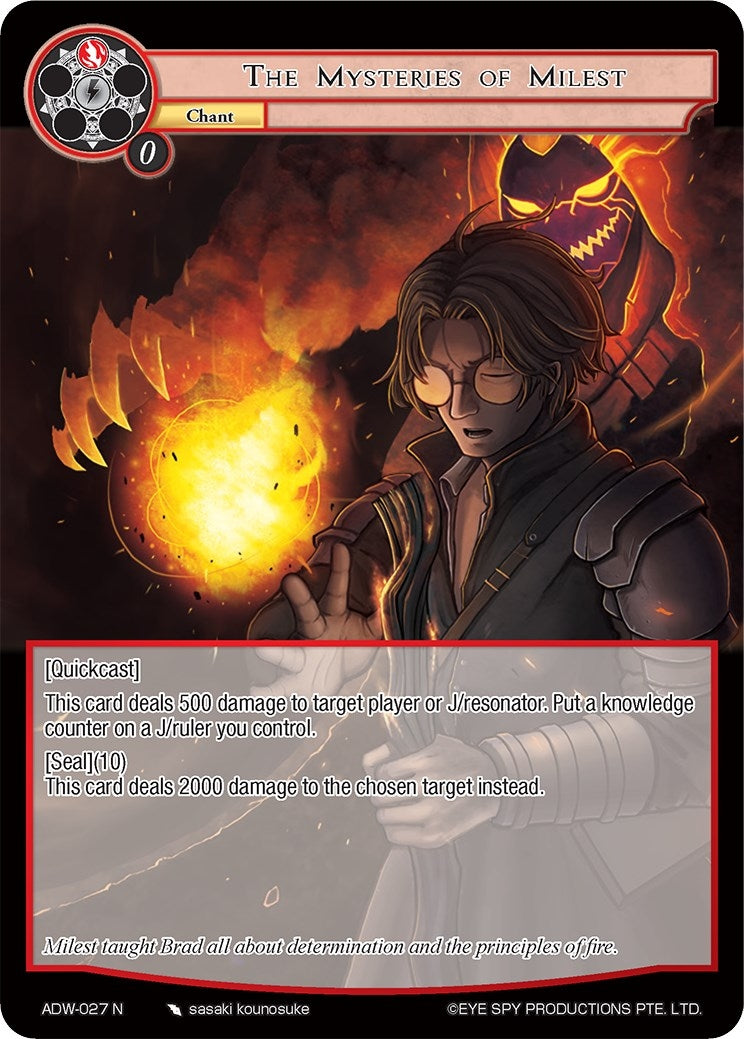 Image for The Mysteries of Milest (Assault into the Demonic World) (ADW-027) - Force of Will
