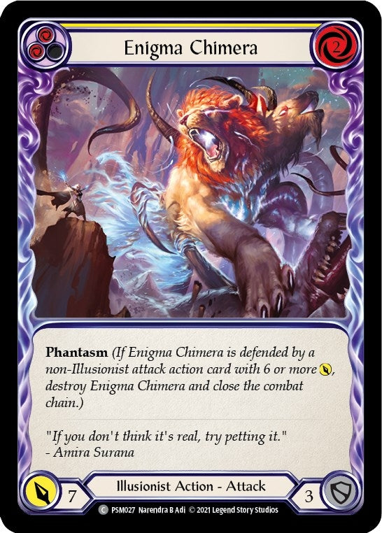 Image for Enigma Chimera (Yellow) (Blitz Deck: Monarch - Prism) (PSM027) - Flesh and Blood TCG