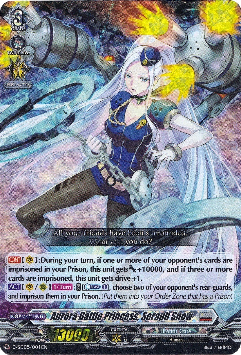 Image for Aurora Battle Princess, Seraph Snow (RRR Foil) (D-SD05: Tomari Seto -Aurora Valkyrie-) (D-SD05/001EN) - Cardfight Vanguard