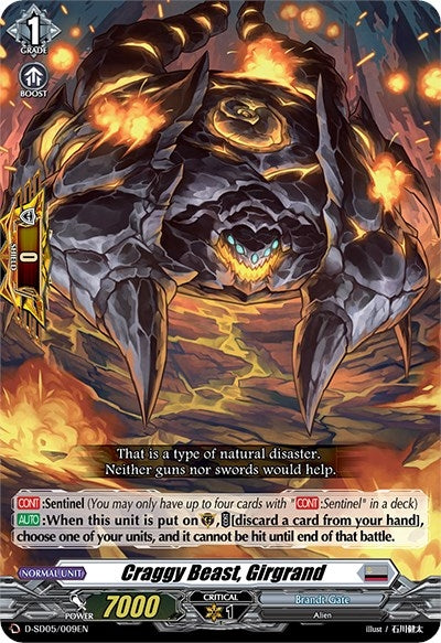 Image for Craggy Beast, Girgrand (D-SD05: Tomari Seto -Aurora Valkyrie-) (D-SD05/009EN) - Cardfight Vanguard