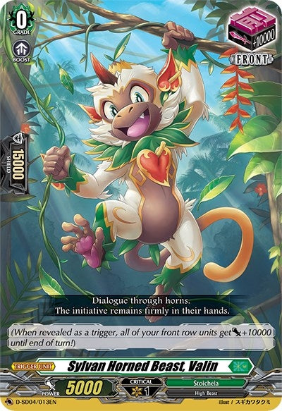 Image for Sylvan Horned Beast, Valin (D-SD04: Megumi Okura -Sylvan King-) (D-SD04/013EN) - Cardfight Vanguard