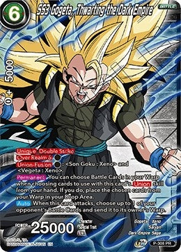 Image for SS3 Gogeta, Thwarting the Dark Empire (Winner Stamp) (Tournament Promotion Cards) (P-308) - Dragon Ball Super: Masters