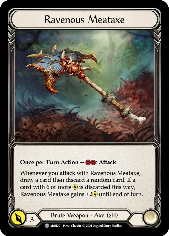 Image for Ravenous Meataxe // Soul Shackle (Monarch) (MON221 // MON186) - Flesh and Blood TCG