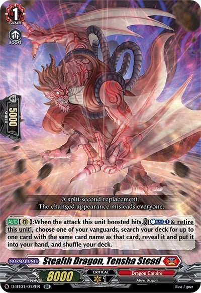 Image for Stealth Dragon, Tensha Stead (D-BT01: Genesis of the Five Greats) (D-BT01/012EN) - Cardfight Vanguard