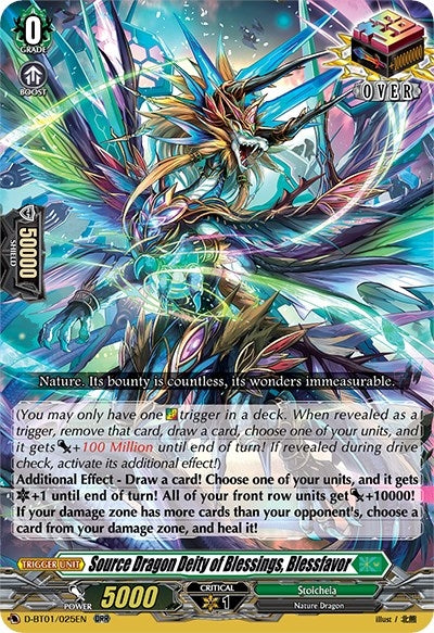 Image for Source Dragon Deity of Blessings, Blessfavor (D-BT01: Genesis of the Five Greats) (D-BT01/025EN) - Cardfight Vanguard