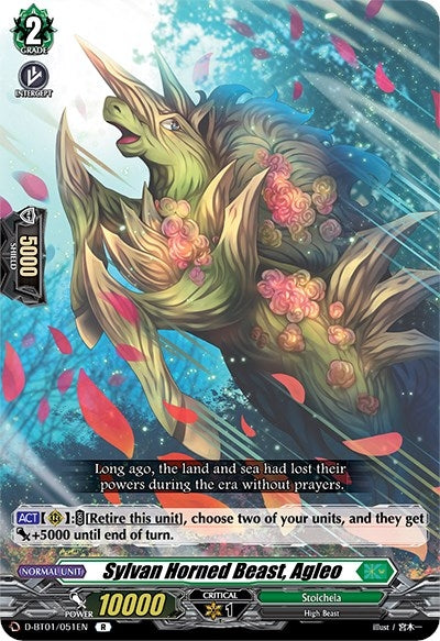 Image for Sylvan Horned Beast, Agleo (D-BT01: Genesis of the Five Greats) (D-BT01/051EN) - Cardfight Vanguard