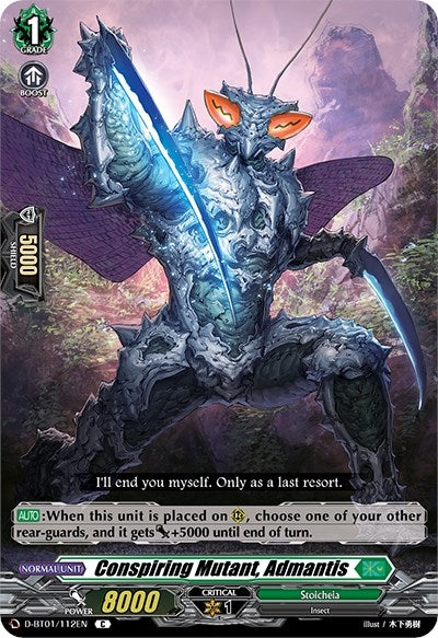 Image for Conspiring Mutant, Admantis (D-BT01: Genesis of the Five Greats) (D-BT01/112EN) - Cardfight Vanguard