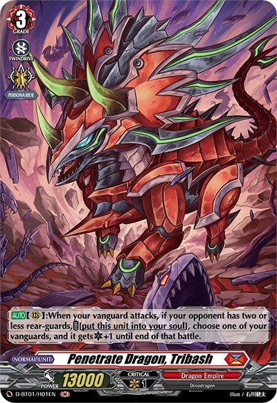 Image for Penetrate Dragon, Tribash (Holo) (D-BT01: Genesis of the Five Greats) (D-BT01/H01EN) - Cardfight Vanguard