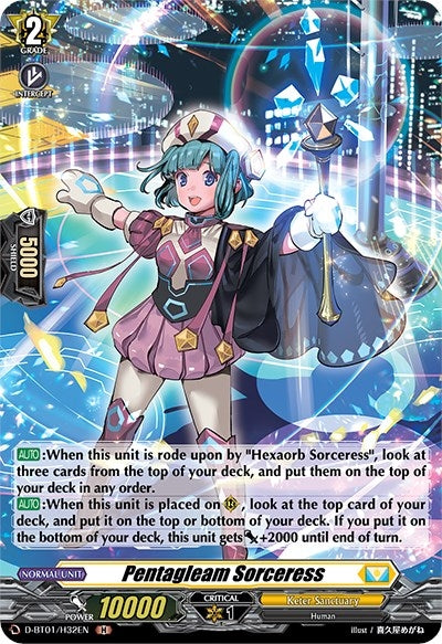Image for Pentagleam Sorceress (Holo) (D-BT01: Genesis of the Five Greats) (D-BT01/H32EN) - Cardfight Vanguard