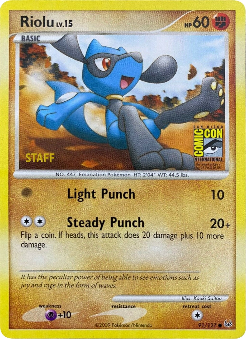 Image for Riolu - 91/127 (SDCC 2009) [Staff] (Miscellaneous Cards & Products) (091/127) - Pokemon