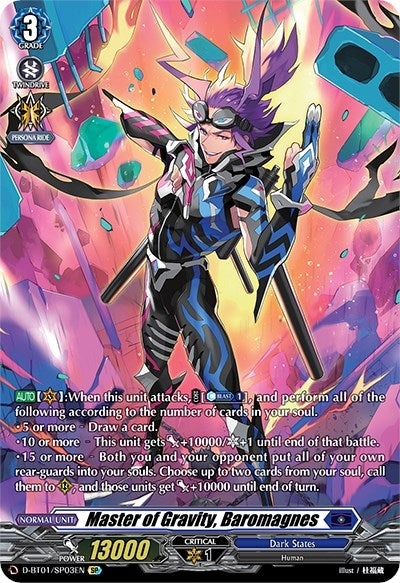 Image for Master of Gravity, Baromagnes (SP) (D-BT01: Genesis of the Five Greats) (D-BT01/SP03EN) - Cardfight Vanguard