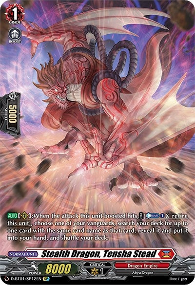 Image for Stealth Dragon, Tensha Stead (SP) (D-BT01: Genesis of the Five Greats) (D-BT01/SP12EN) - Cardfight Vanguard