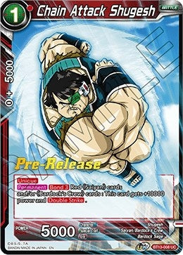Image for Chain Attack Shugesh (Supreme Rivalry Pre-Release Cards) (BT13-008) - Dragon Ball Super: Masters