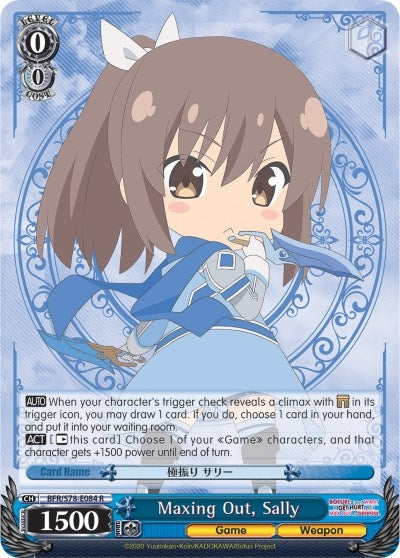 Image for Maxing Out, Sally (BOFURI: I Don't Want to Get Hurt, so I'll Max Out My Defense) (BFR/S78-E084 R) - Weiss Schwarz