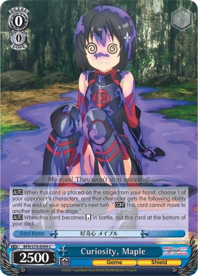 Image for Curiosity, Maple (BOFURI: I Don't Want to Get Hurt, so I'll Max Out My Defense) (BFR/S78-E099 C) - Weiss Schwarz