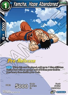 Image for Yamcha, Hope Abandoned (Supreme Rivalry Pre-Release Cards) (BT13-044) - Dragon Ball Super: Masters