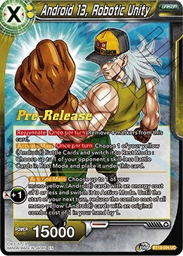 Image for Android 13, Robotic Unity (Supreme Rivalry Pre-Release Cards) (BT13-094) - Dragon Ball Super: Masters