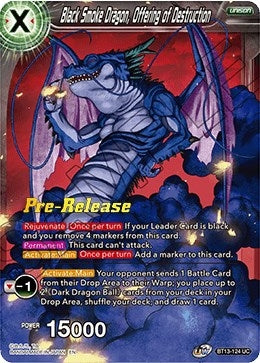 Image for Black Smoke Dragon, Offering of Destruction (Supreme Rivalry Pre-Release Cards) (BT13-124) - Dragon Ball Super: Masters